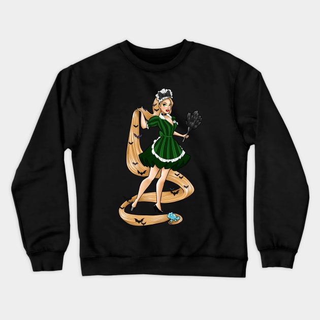 Tangled Maid Crewneck Sweatshirt by Becca Whitaker